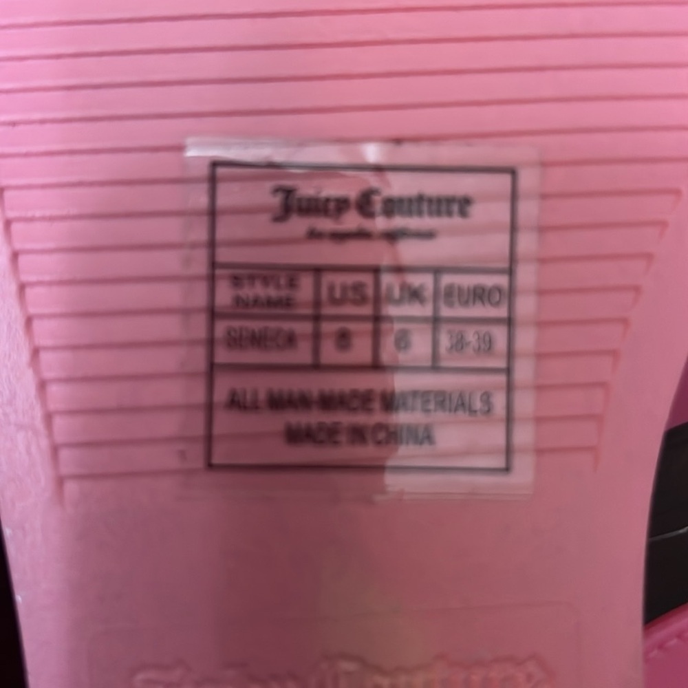 Excellent Condition Juicy Couture Pink Logo Thong Sandals - Picture 5 of 5